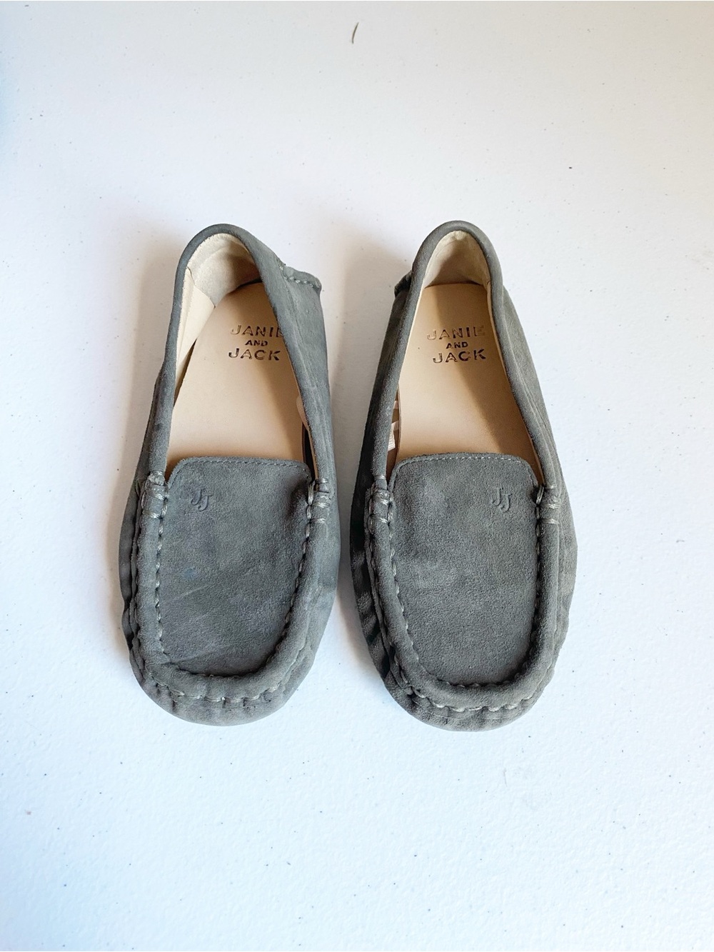 Janie and Jack Suede Driving Shoes Grey Size 11